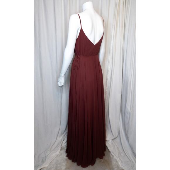 JENNY YOO James Wrap Gown in Hibiscus NWT US 6 - Picture 7 of 13